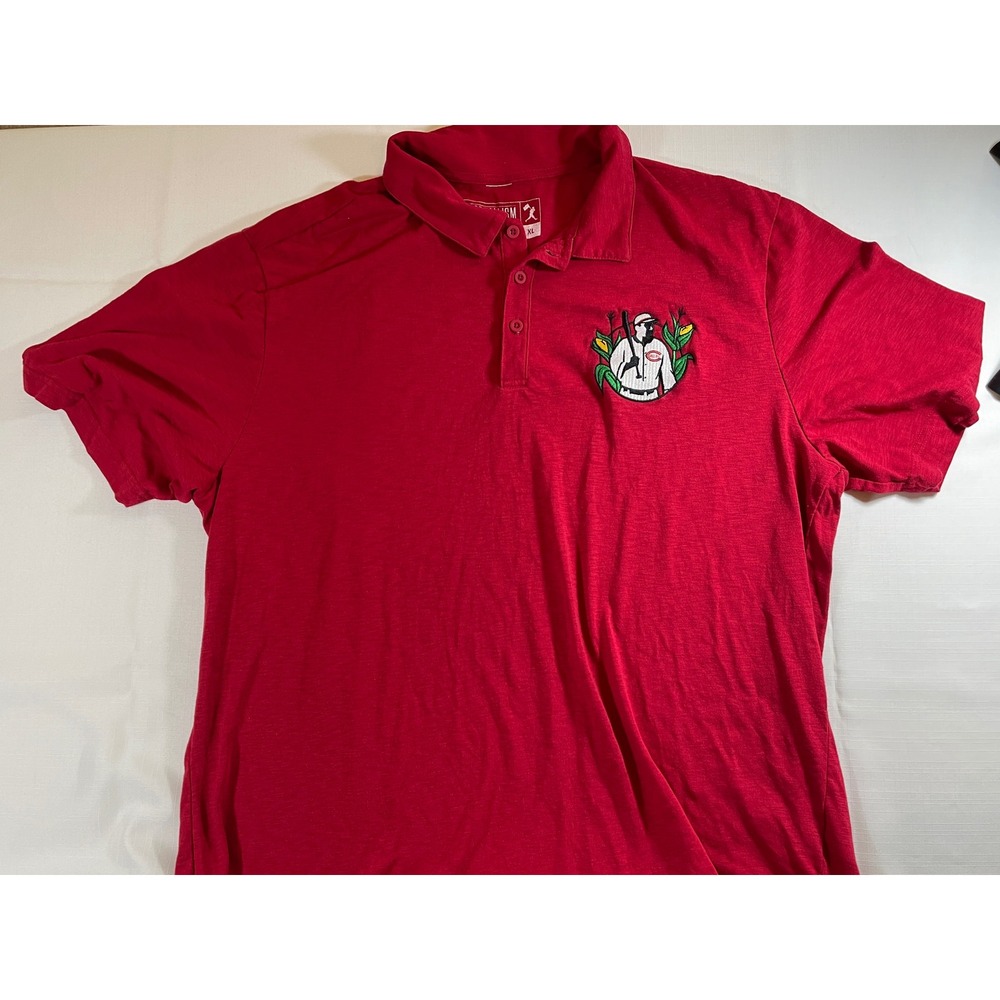 Baseballism Polo Shirt Cincinnati Reds Baseball Player Graphic‎ XL